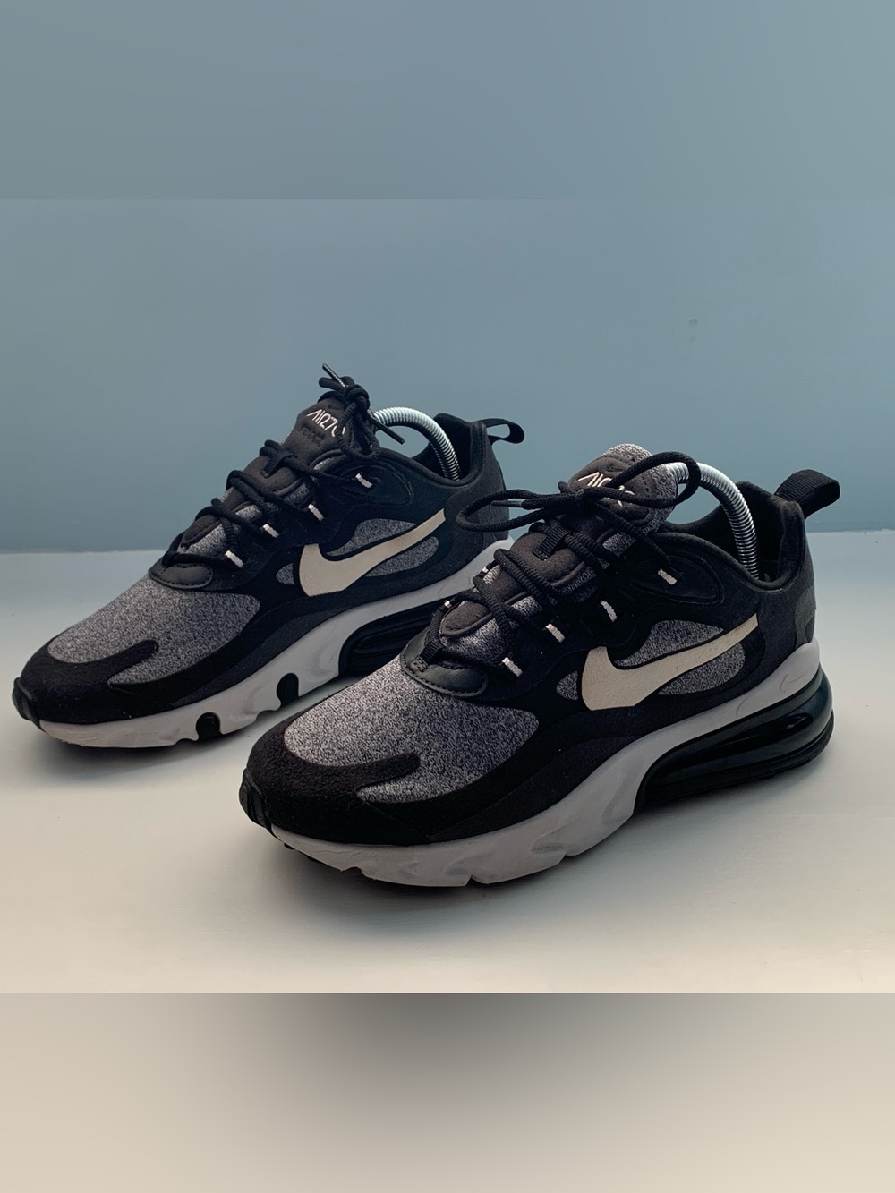 Nike React 720 Black, White and Grey Swoosh Sneakers